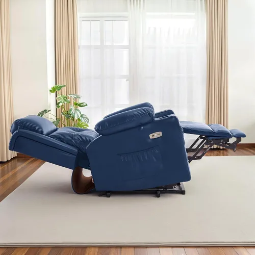Miniatura 2 de MCombo Lay Flat 7661 - Silla reclinable con triple motor y calefacción y masaje, reposacabezas ajustable para personas mayores, posición infinita