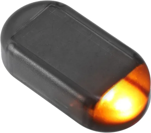 Miniatura 9 de Alarma simulada universal de energía solar para automóvil, seguridad antirrobo LED intermitente luz de advertencia falsa con puerto de cargador USB