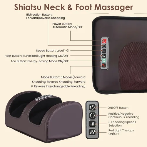 Miniatura 5 de KOCASO Alfombrilla de masaje de cuerpo completo de piel sintética, almohadilla multifuncional para silla de masaje con temporizador de calor
