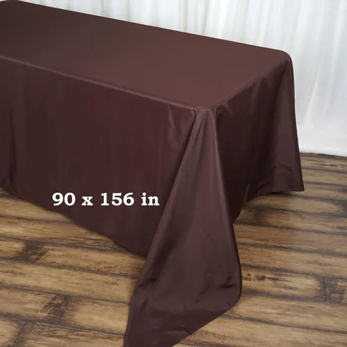 Miniatura 2 de BalsaCircle Mantel rectangular de poliéster negro de 90 x 156 pulgadas para bodas, fiestas, eventos, cocina, comedor