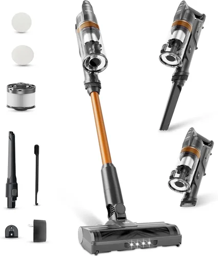 Miniatura 8 de Aspiradora Inalámbrica Candy, Aspiradoras de Palo de 65 Minutos para el Hogar, 400W/190AW Succión Potente, Anti-Enredos, Pantalla LED, Autoportante