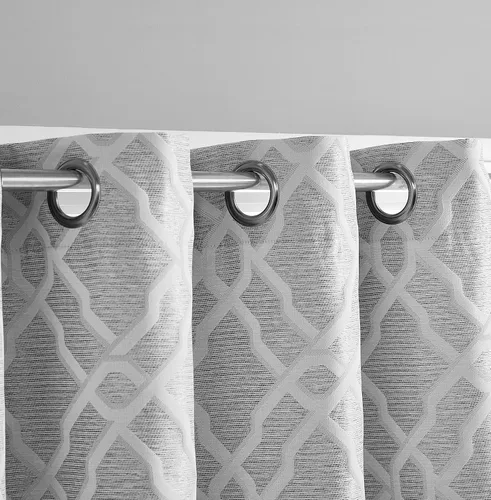 Miniatura 2 de SARO LIFESTYLE Cortinas opacas con estampado moderno (juego de 2), champán, 52 x 108 pulgadas (C122.CH52108)