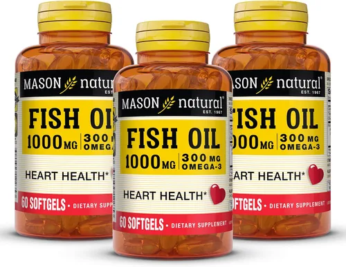 Miniatura 6 de MASON NATURAL Suplemento diario de aceite de pescado omega-3, 1000 mg con EPA y DHA para apoyo articular, suministro de 60 días, 60 pastillas