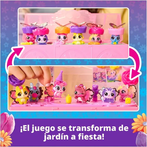 Miniatura 5 de Hatchimals Bloomables, Bloom Bash Collectibles Pack con 6 personajes sorpresa de caja ciega, más de 15 accesorios, terrario y pista de baile