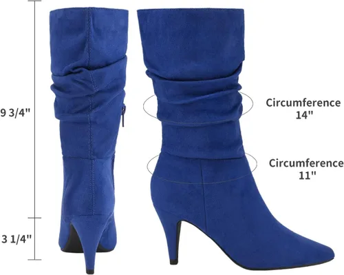 Miniatura 4 de DREAM PAIRS - Botas de tacón alto de media caña para mujer