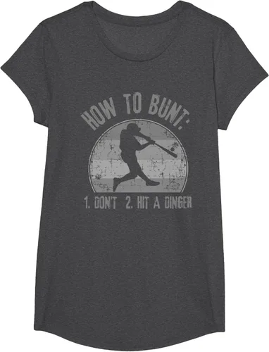 Miniatura 50 de Cómo Bunt Don't Hit A Dinger - Camiseta divertida de béisbol y sóftbol, Negro, S