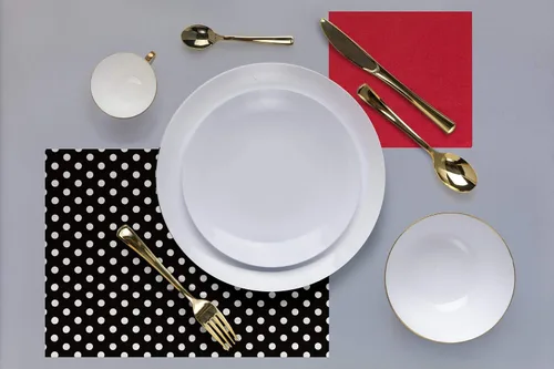 Trendables™ Paquete de 60 platos desechables de plástico blancos de alta calidad, platos llanos de plástico de grado alimenticio que incluye: 20