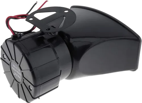 Miniatura 3 de 7 sonidos ruidosos alarma de advertencia de coche policía fuego sirena cuerno altavoz con control remoto marrón 12V 100W (1PC control remoto)