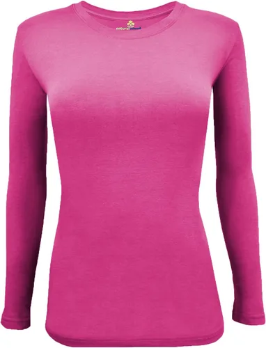 Miniatura 9 de Natural Uniforms Camiseta Under Scrub para mujer, cuello redondo, manga larga, paquete de 3, paquete múltiple de 3