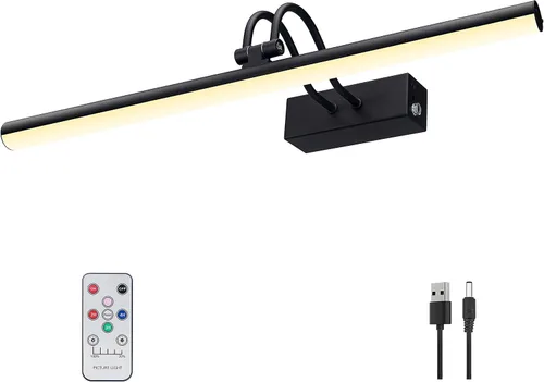 Miniatura 19 de RAIFOOLLY Luz de imagen, luces de imagen para pared inalámbricas, luces de imagen de 16 pulgadas con temporizador y regulable, luces de pared a
