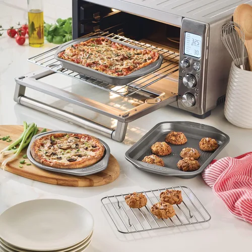 Miniatura 5 de Circulon Total Bakeware - Juego de horno tostador antiadherente y sartén personal para pizza, 4 piezas