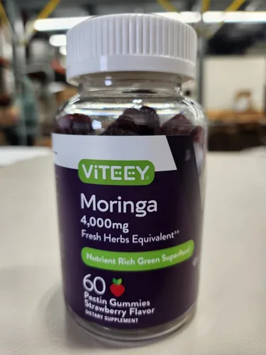 Miniatura 14 de Viteey Moringa Gummies - 4,000 mg [de 400 mg de extracto 10: 1] de Moringa Suplemento Super Greens - Gomitas antioxidantes para el bienestar