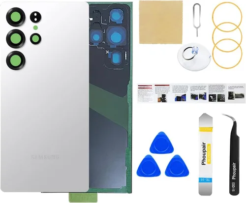 Miniatura 31 de Reemplazo de cristal trasero para Samsung Galaxy S24 con kit de herramientas de reparación profesional (Amber Yellow)