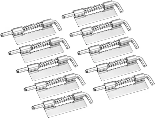 Miniatura 6 de uxcell Pasador de pestillo con resorte, 10 pestillos de resorte de acero inoxidable 304 de 1.97 a 1.97 pulgadas, para zurdos sin agujero, resorte