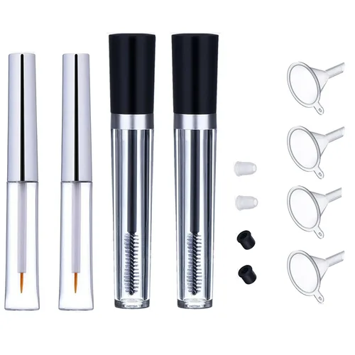 Tubo de rímel vacío y varita delineador de ojos, tubo de rímel de 0.3 fl oz, botella contenedor de pestañas, tubos vacíos y delineadores de ojos