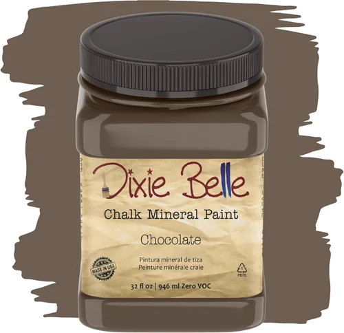 Miniatura 66 de Dixie Belle Paint Company - Pintura con acabado de tiza para muebles, color negro (Caviar), 1 galón, 128 fl oz, pintura mineral color rosa intenso