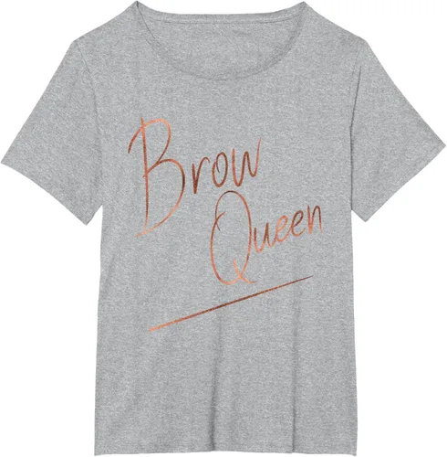 Miniatura 20 de Brow Queen Ombre - Camiseta de escritura a mano, regalo para artista de maquillaje, Negro, S