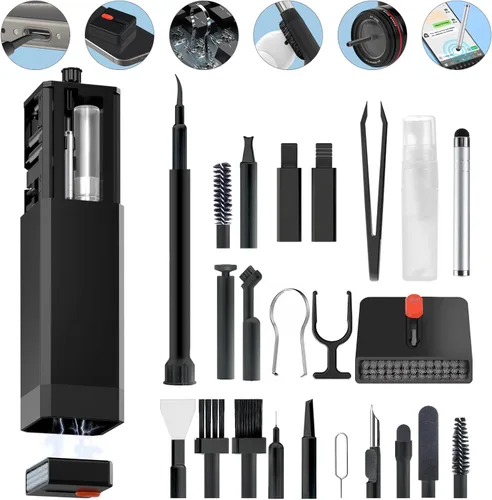 Miniatura 8 de Kit de limpieza de teléfono celular, kit de limpieza para iPhone para puerto de carga, kit de limpieza de teclado para Airpods/Android/USB