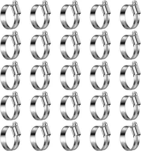 Miniatura 27 de Abrazaderas de manguera de engranaje helicoidal antideslizantes #4, abrazaderas de tornillo de acero inoxidable ajustables de 5/16 a 1/2 pulgadas