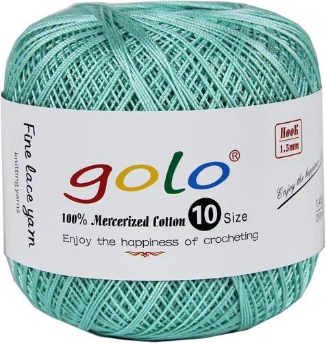 Miniatura 70 de Golo - 3 bolas de hilo de ganchillo tamaño 10, hilo de crochet para tejer a mano 102