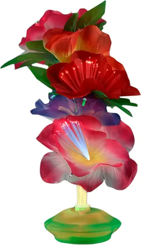 Miniatura 3 de Centro de mesa de flores de fibra óptica, cambio de color LED, flores sintéticas de poliéster transparente