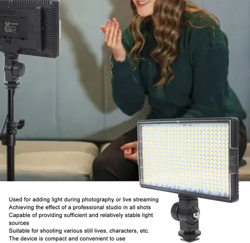 Miniatura 8 de Luz de video LED 32 W 416 unids Panel plano LED lámpara de luz de iluminación de fotografía Panel de iluminación de cámara Luz de relleno