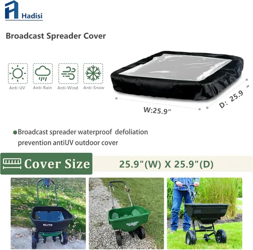 Miniatura 2 de Cubierta esparcidora de transmisión con ventana transparente de PVC, cubierta impermeable para esparcidor de fertilizantes, se adapta a Scott Seed