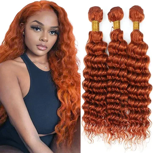 Miniatura 14 de Color 30 paquetes de cabello humano marrón onda del cuerpo paquetes 8 10 12 pulgadas brasileño virgen Remy extensiones de cabello humano doble trama