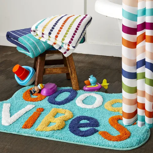 Miniatura 2 de SKL Home by Saturday Knight Ltd. - Alfombra Good Vibes, color verde azulado