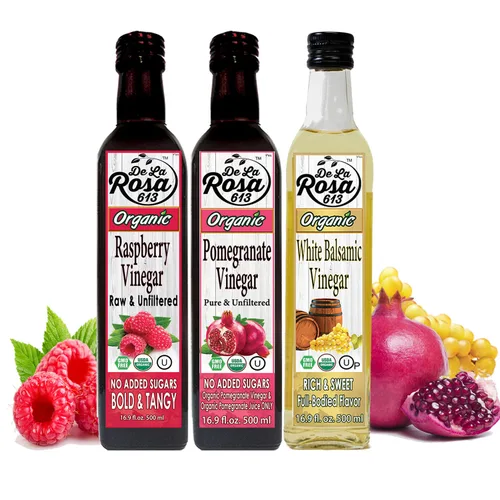 Miniatura 11 de De La Rosa - Vinagre balsámico orgánico y aceite de oliva virgen extra orgánico, 100% puro, vegano, kosher, sin OMG y sin gluten, ideal