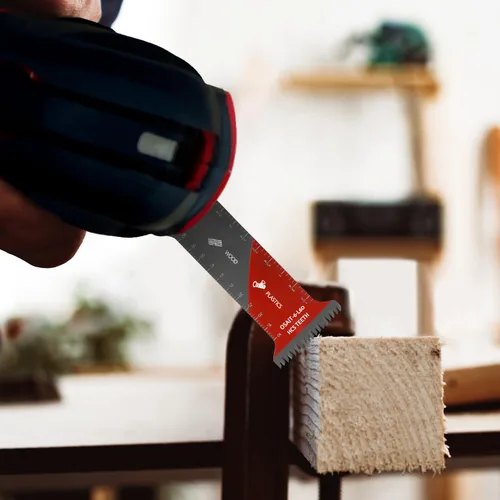 Miniatura 7 de S&F STEAD & FAST 6 cuchillas oscilantes extralargas para madera, dientes japoneses, bordes curvos, hojas de sierra oscilantes para madera, plástico