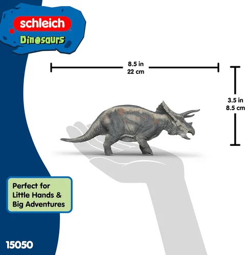 Miniatura 5 de Schleich Dinosaurios - Figura de dinosaurio Triceratops - Figuras de dinosaurios realistas para niños y niñas - Divertidos juguetes educativos