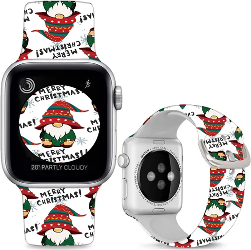 Miniatura 11 de Correas de silicona suaves compatibles con Apple Watch Band de 1.496 in 1.575 in 1.614 in 1.654 in 1.732 in 1.772 in 1.811 in 1.929 in, correa
