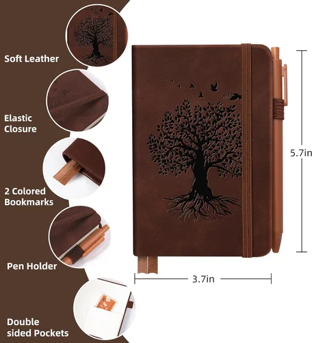 Miniatura 2 de 3 paquetes de cuadernos de bolsillo para diario, A6 pequeño, total 360 páginas, cuadernos para tomar notas, diarios para escritura, mini blocs
