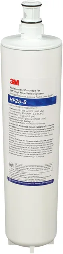 3M HF25-S - Cartucho de filtro de repuesto genuino 3M de la Serie de Alto Flujo para sistema de filtro de agua ICE125-S, reduce el cloro, el sabor y