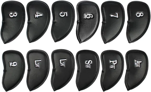 Miniatura 4 de Andux 12 fundas de cuero sintético para palos de golf con número en ambos lados MT/PU