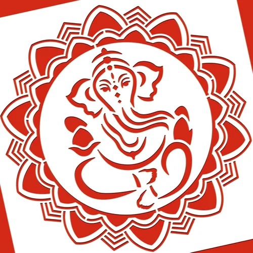 Miniatura 3 de BENECREAT Ganesha - Plantillas de pintura de dibujo, plantillas de elefante indio para pintar en álbumes de recortes, álbum, madera, piso, pared
