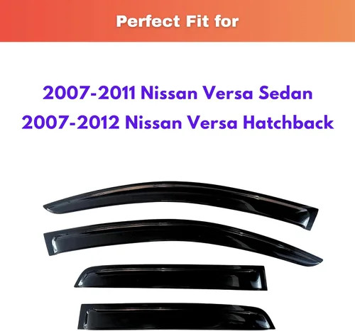Miniatura 50 de KPY Visor de ventana compatible con Kia Soul 2009-2013, Protector contra lluvia de 4 unidades, deflectores de ventilación de ventana lateral