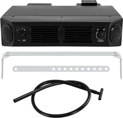 Miniatura 5 de Aire acondicionado Evaporador Cool 12V 8A 3 velocidades 80W Universal Car Truck A/C Motor de cobre Negro