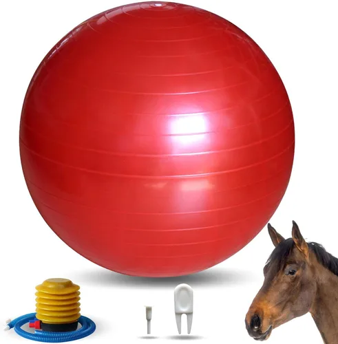 Miniatura 7 de Pelotas de juego de caballos de 17 pulgadas Pelota de pastoreo anti-estallido para caballo Mega Equino Ball para jugar Entrenamiento Caballos