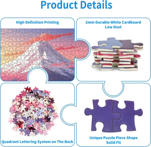 Miniatura 2 de Rompecabezas de 1000 piezas para adultos Iceberg Sakura Rompecabezas de 1000 piezas de flor de cerezo para adultos 1000 piezas Monte Fuji pintura al