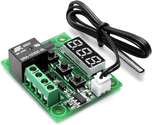 Miniatura 3 de Envistia W1209 12V DC Digital Controlador de Temperatura Electrónico Tablero Termostato Digital -50 a 230.0 °F Interruptor de módulo con relé de 10A