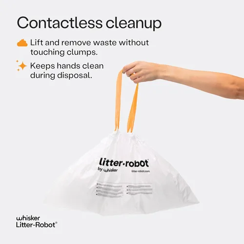 Miniatura 4 de Bolsas para cajones de residuos de Litter-Robot de Whisker, paquete de 25 unidades - Forros para caja de arena, ajuste personalizado