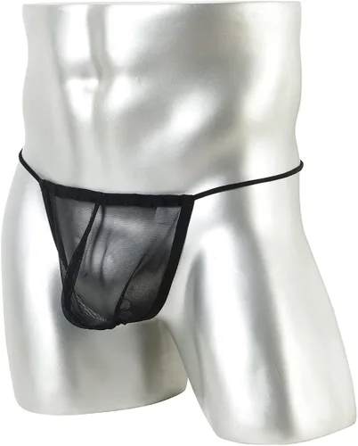 Miniatura 8 de TANBOM Tanga para hombre, con espalda en Y, de tiro bajo, transpirable, cómoda, de nailon, con bolsa