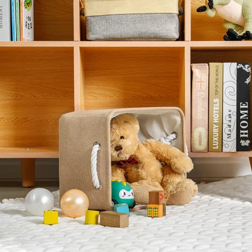 Miniatura 4 de TheWarmHome Contenedores de almacenamiento para estantes, tamaño mediano, 3 unidades, 13.8 pulgadas de largo x 9.8 pulgadas de ancho x 6.7 pulgadas