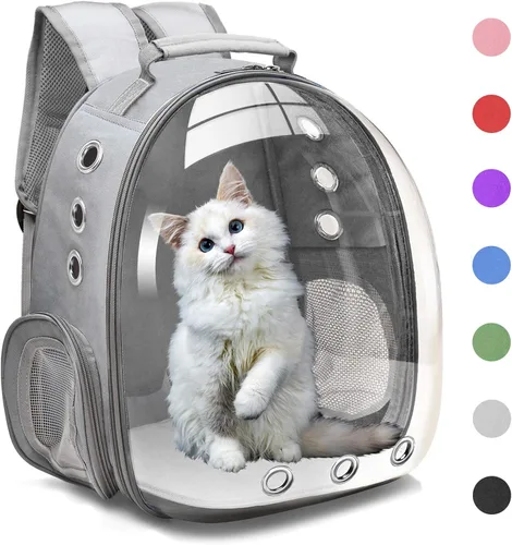 Miniatura 8 de Henkelion - Mochila con cápsula espacial para transportar gatos, perros pequeños o mascotas; adecuada para senderismo, portamascotas aprobado por