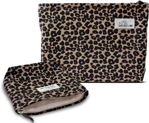 Miniatura 17 de HAPPYHEIDI Bolsa de maquillaje estética para mujer con compartimento para accesorios con cremallera para cosméticos, viajes, organizador de bolsos