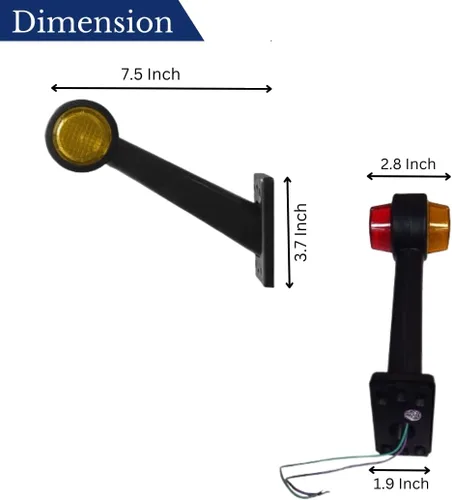 Miniatura 3 de Luces de marcador laterales de remolque, 4 marcadores laterales de goma, luz roja/ámbar, lámpara de contorno de 12 V para camión, caravana, Kenworth