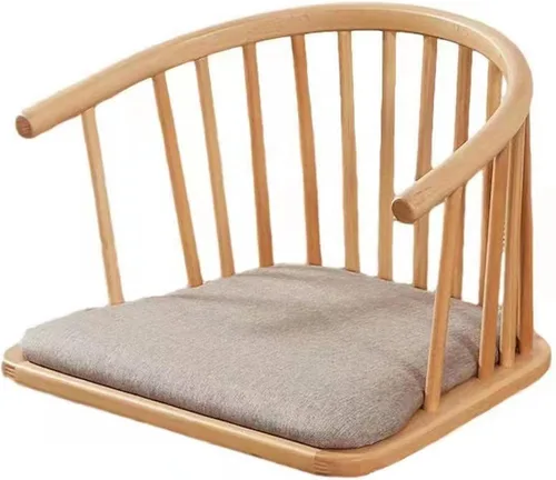 QQXX Silla japonesa sin piernas, cojín para silla perezosa, respaldo de ventana de bahía, sillas de juego, sofá perezoso portátil de bambú,
