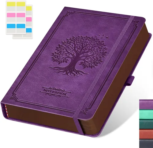 Miniatura 22 de FOCUS DAY Cuaderno de Cuero con Páginas Rayadas, 320 Páginas Cuaderno de Tapa Dura para Escribir y Tomar Notas para Mujeres y Hombres, B5